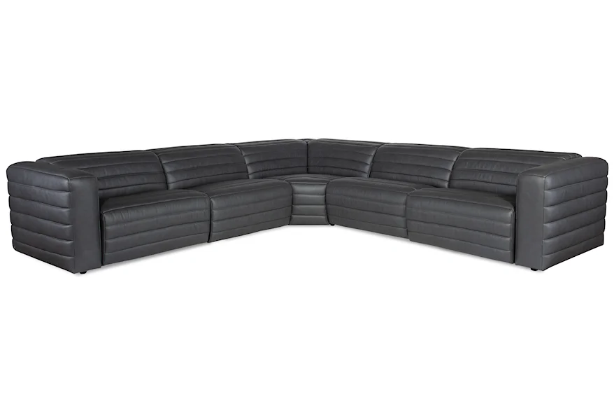 Chatelain 5 Pc Power Recline Sectional w/ Pwr Headrest by Hooker Furniture at Zak's Home