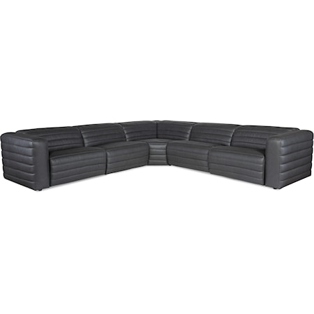 5 Pc Power Recline Sectional w/ Pwr Headrest