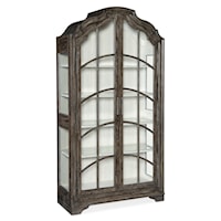 Traditional Curio Cabinet with Touch Lighting