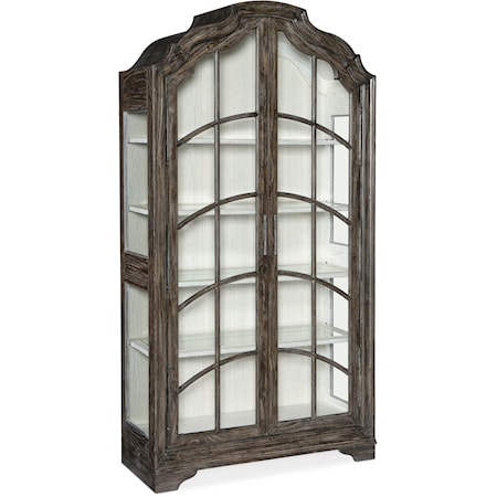 Traditional Curio Cabinet with Touch Lighting