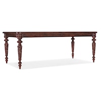 Traditional Carved Dining Table with 24" Leaf