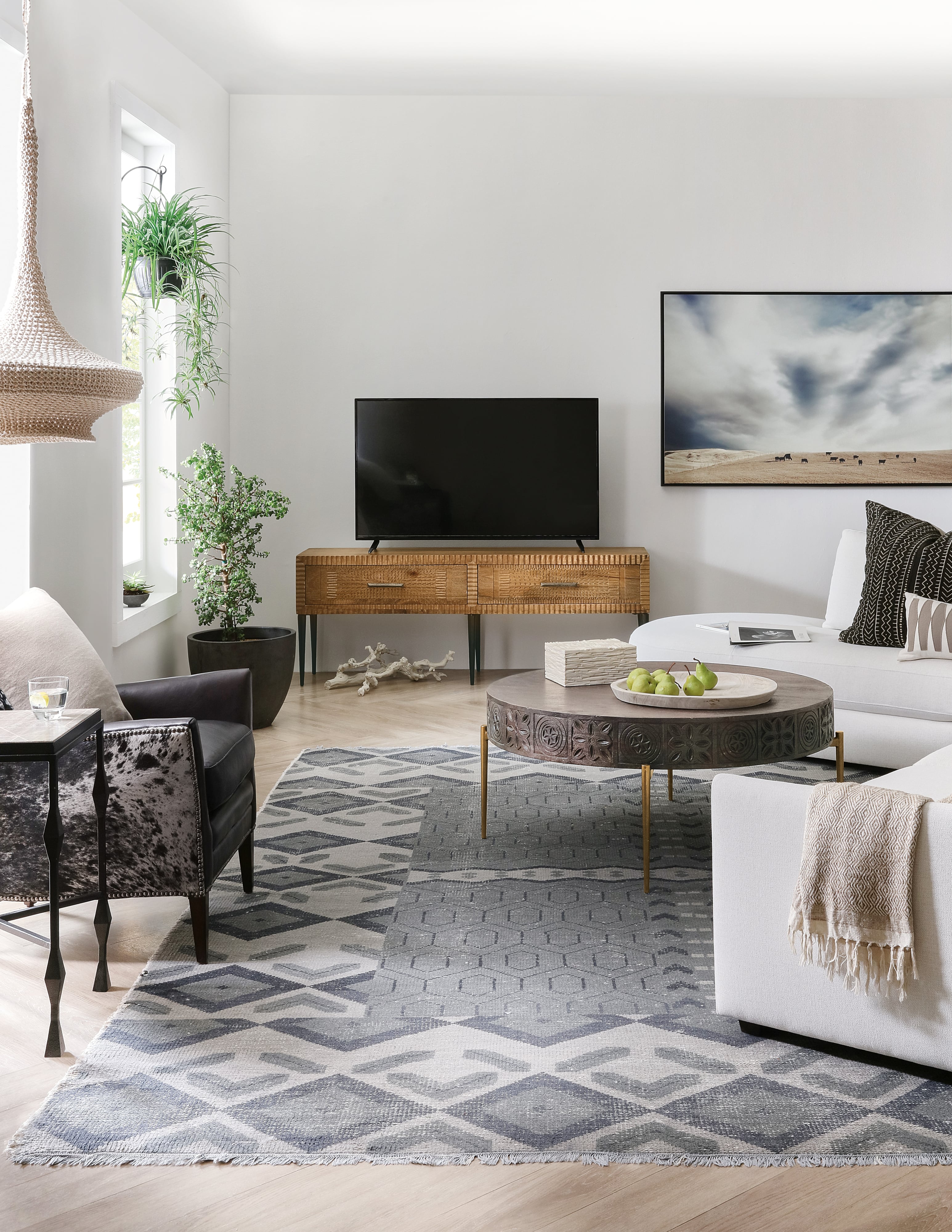 Mango Wood Entertainment Console