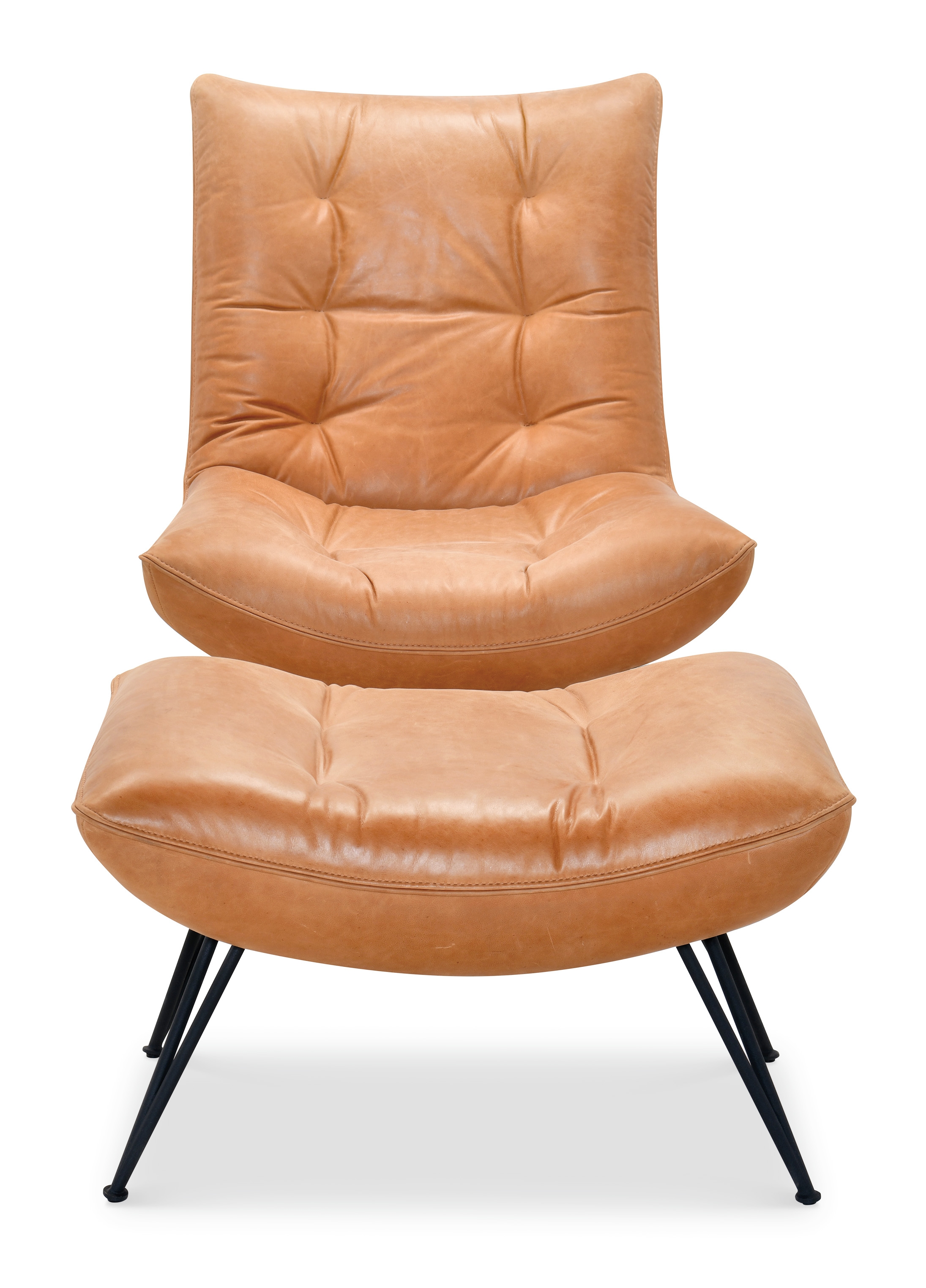 Hooker Furniture Kayne Leather Armless Accent Chair