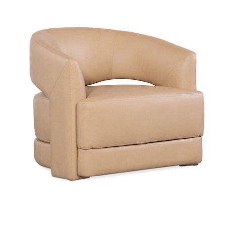 Swivel Chair with Sloped Armrests