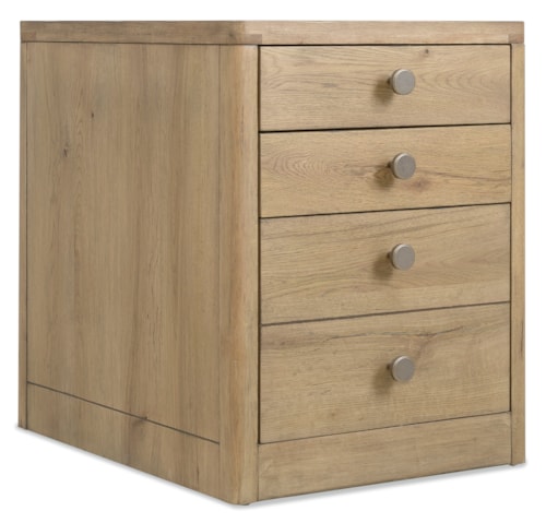 Casual 3-Drawer Mobile File with Hidden Storage and Casters