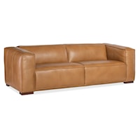 Transitional 2-Seat Sofa with Block Legs