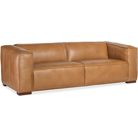 Transitional 2-Seat Sofa with Block Legs