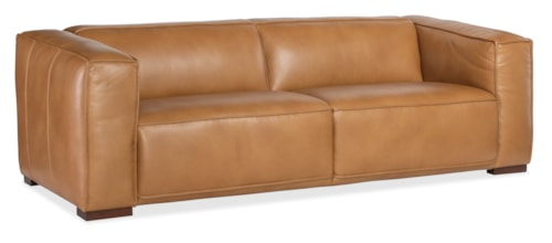 Transitional 2-Seat Sofa with Block Legs