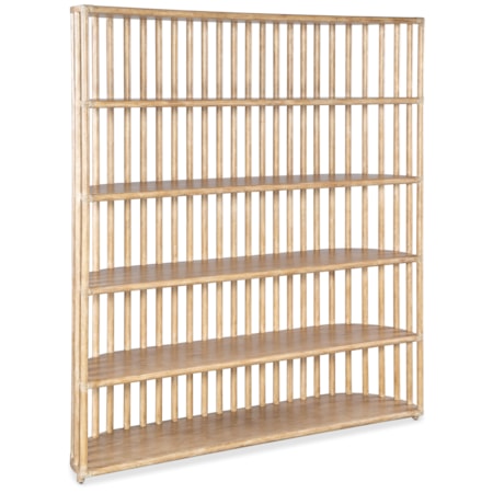 5-Shelf Slatted Bookcase