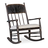 Traditional Rocking Chair with Upholstered Seat