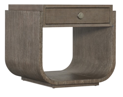 Contemporary Rectangular End Table with Single Drawer