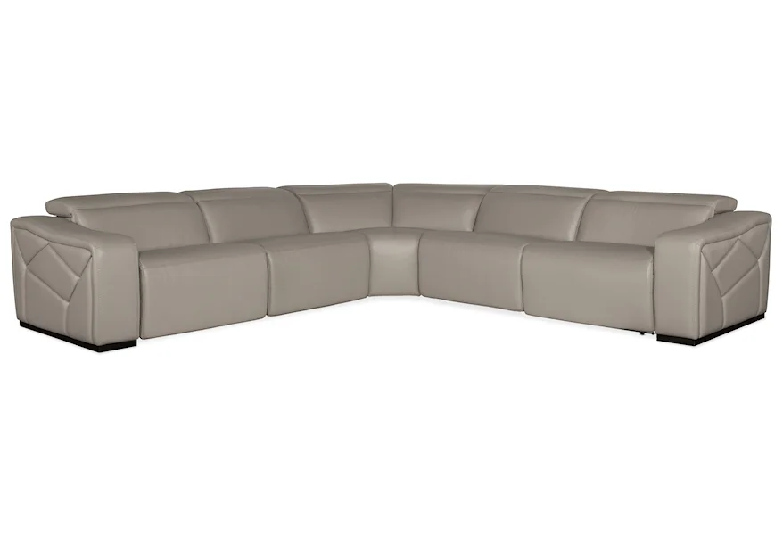 Opal 5-Piece Power Recline Sofa w/ Pwr Headrests by Hooker Furniture at Alison Craig Home Furnishings