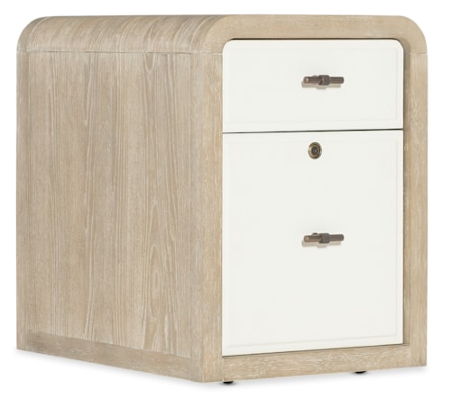 Transitional Mobile File with Hidden Storage and Locking Drawer