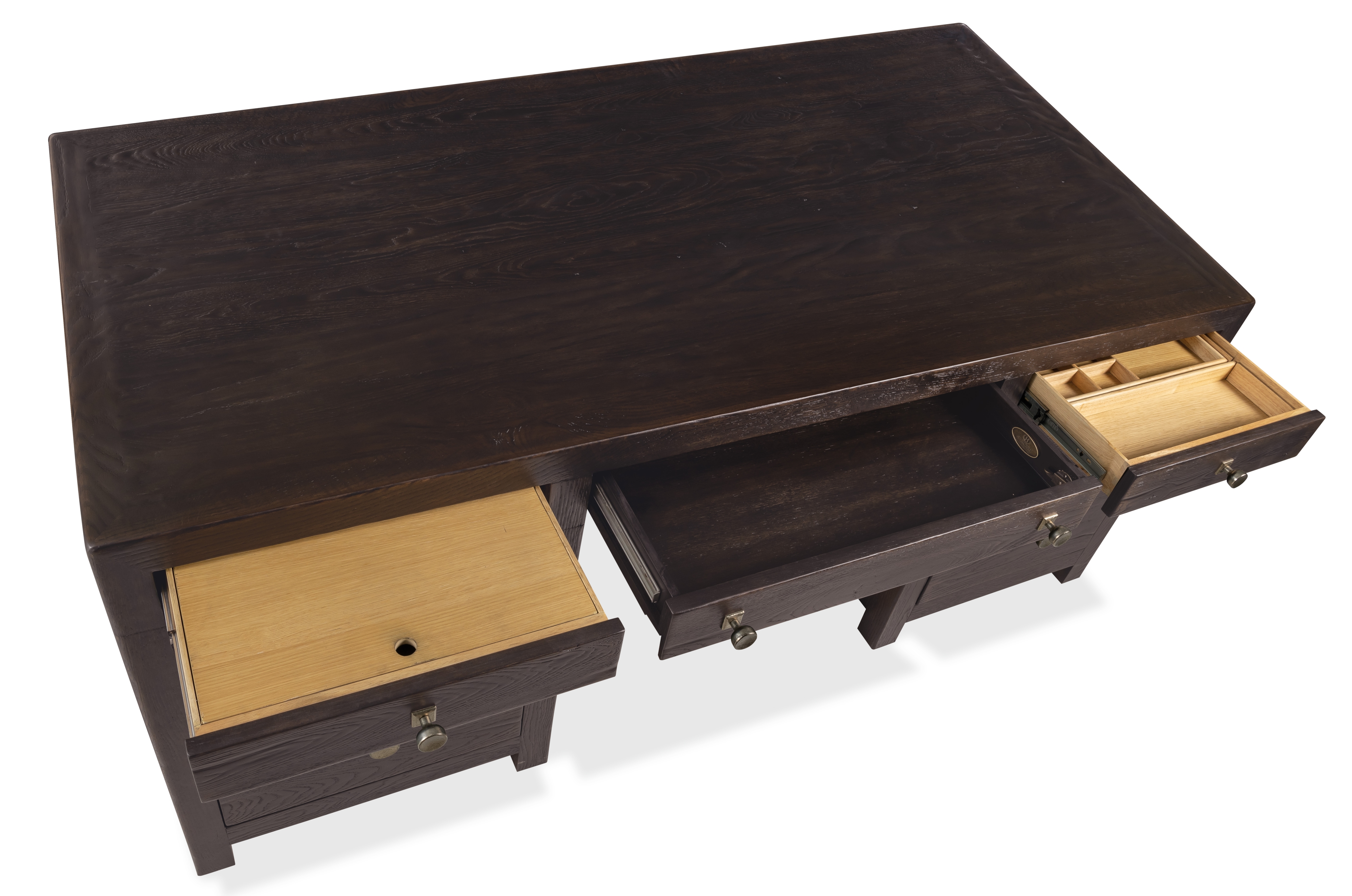 Hooker Furniture Driftwood Double-Pedestal Executive Desk