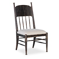 Traditional Dining Side Chair with Upholstered Seat