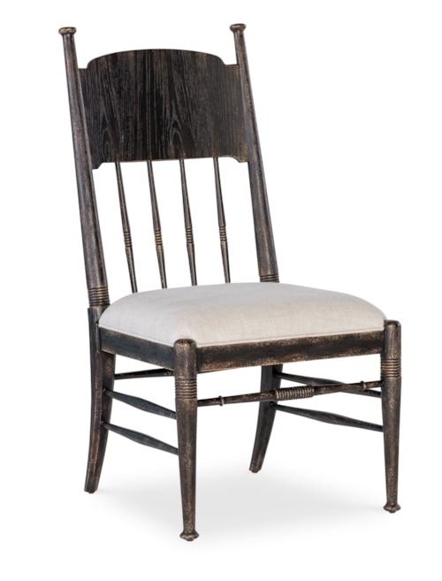 Traditional Dining Side Chair with Upholstered Seat