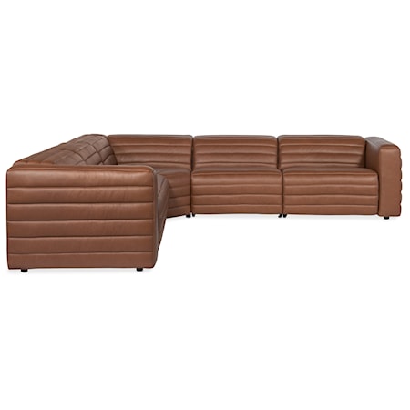 5 Pc Power Recline Sectional w/ Pwr Headrest