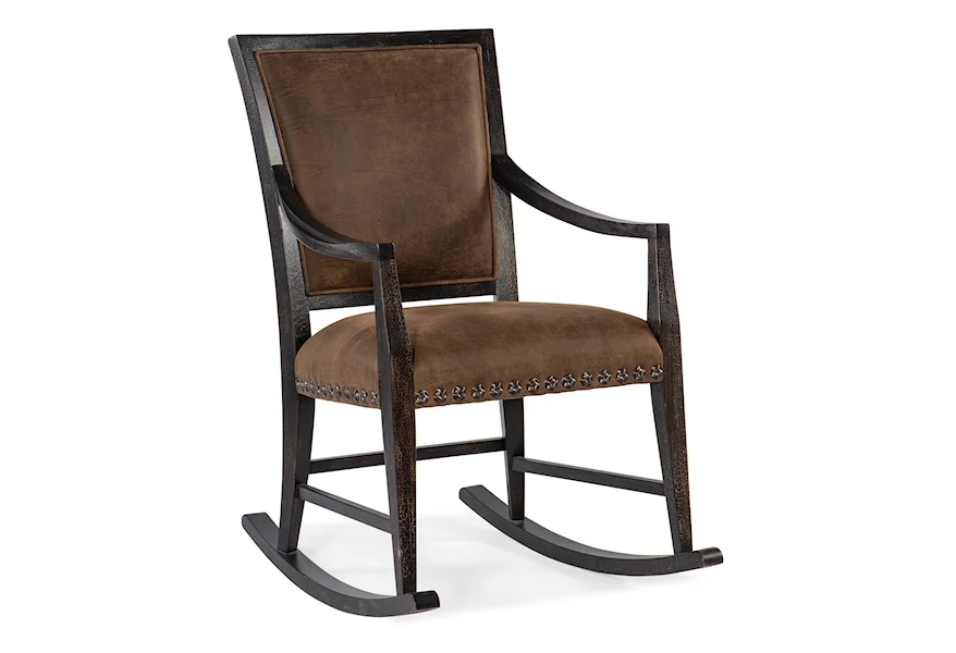 Big Sky Leather Rocking Chair by Hooker Furniture at Z & R Furniture
