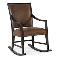 Casual Leather Rocking Chair
