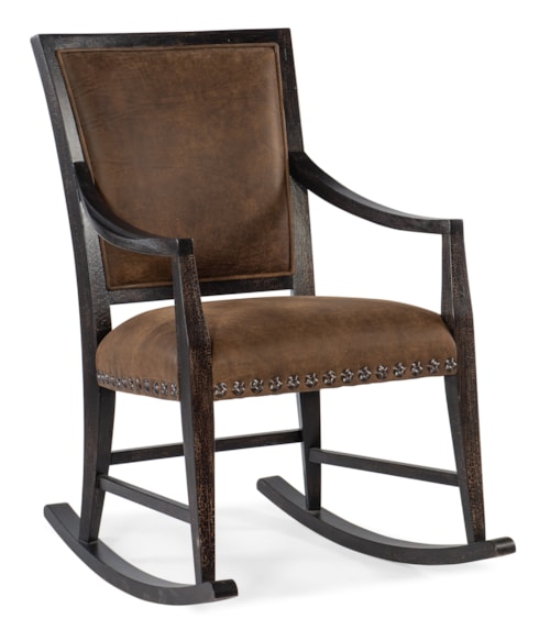 Casual Leather Rocking Chair