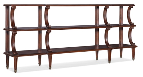 Traditional Console Table with Carved Scrolls