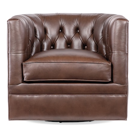 Tufted Swivel Barrel Chair