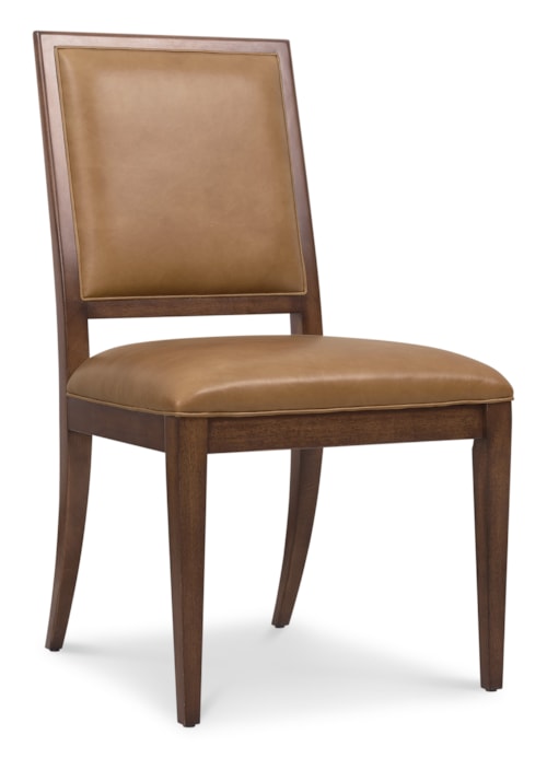 Traditional Leather Dining Side Chair