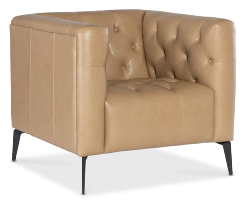 Traditional Chesterfield Stationary Chair with Button Tufted Interior