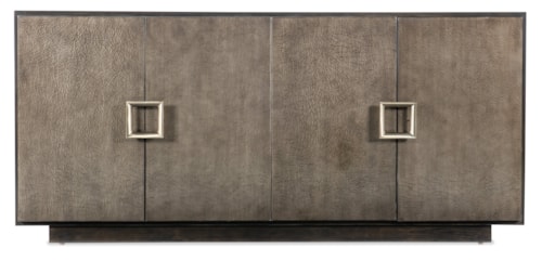 Transitional Entertainment Credenza with Adjustable Shelving