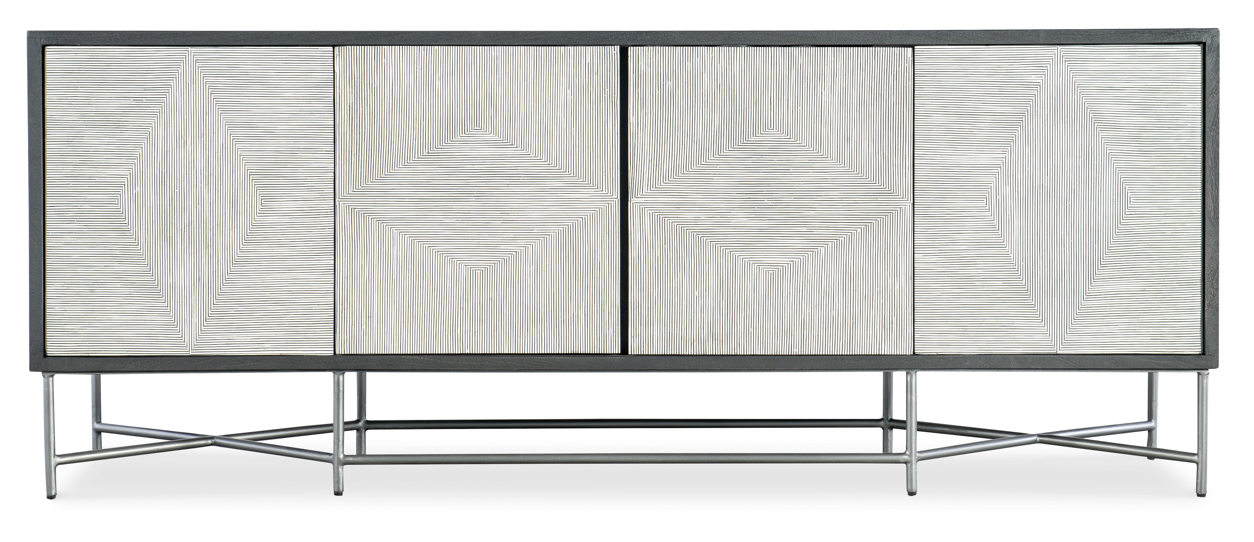 4-Door Fine Lines Storage Credenza