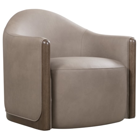 Rounded Barrel-Back Swivel Chair