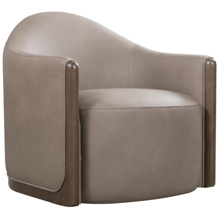 Rounded Barrel-Back Swivel Chair