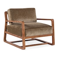 Casual Accent Chair with Wood Frame