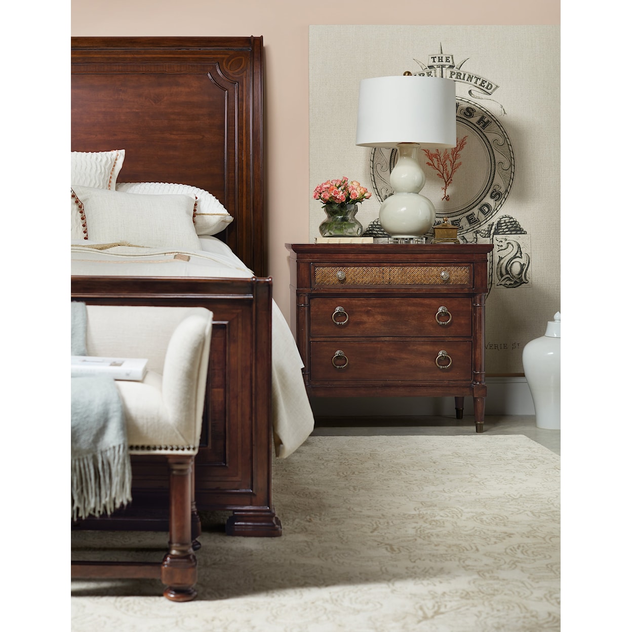 Hooker Furniture Charleston 3-Drawer Nightstand