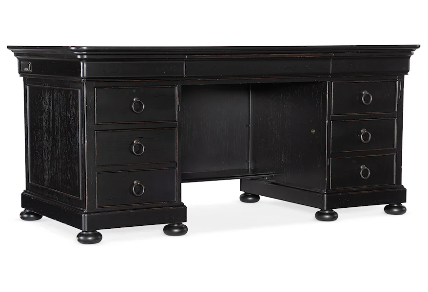 Bristowe Executive Desk by Hooker Furniture at Malouf Furniture Co.
