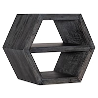 Casual Hexagonal Honeycomb End Table