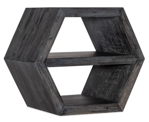 Casual Hexagonal Honeycomb End Table