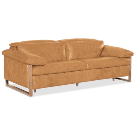 Leather Power Double-Reclining Sofa