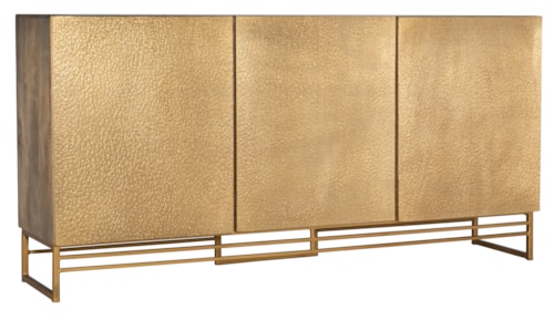 Contemporary 3-Door Gold Look TV Stand