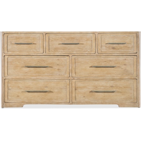 Casual 7-Drawer Dresser with Felt-Lining and Jewelry Tray