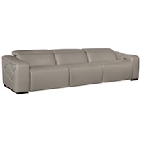 Contemporary 3-Piece Leather Power Reclining Sofa with Power Headrests & USB Ports