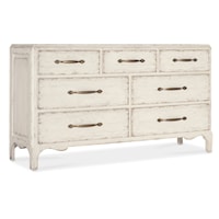 Traditional 7-Drawer Dresser with Self-Closing Drawers