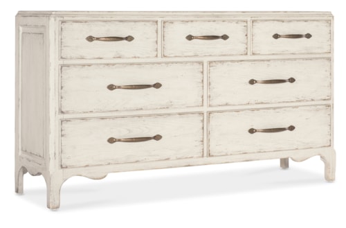 Traditional 7-Drawer Dresser with Self-Closing Drawers
