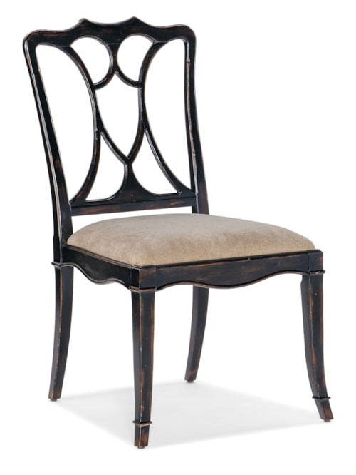 Traditional Dining Side Chair with Upholstered Seat