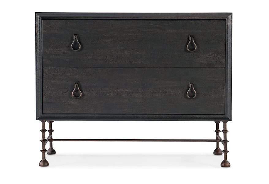 Big Sky 2-Drawer Charred Timber Bachelors Chest by Hooker Furniture at Stoney Creek Furniture 