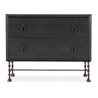 Casual 2-Drawer Charred Timber Bachelors Chest