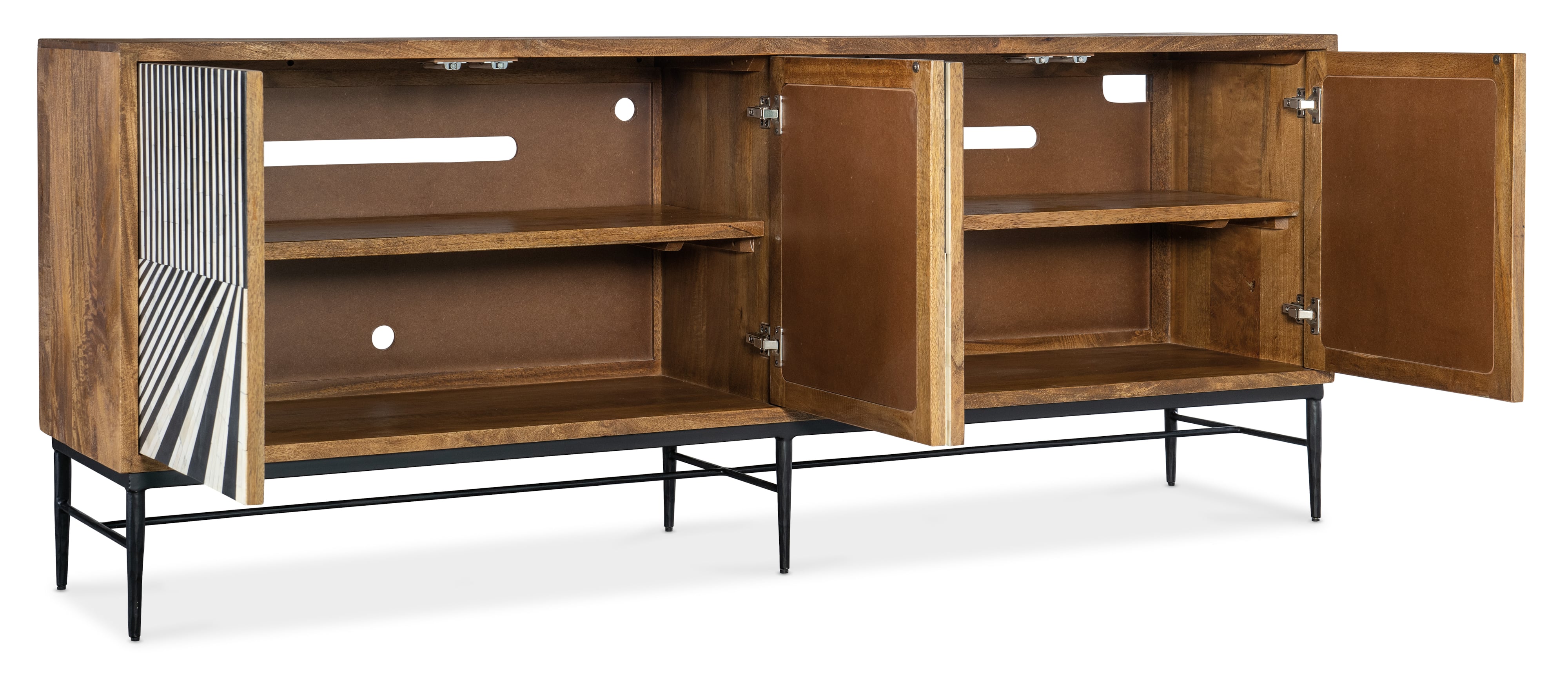 4-Door Linear Perspective Storage Credenza