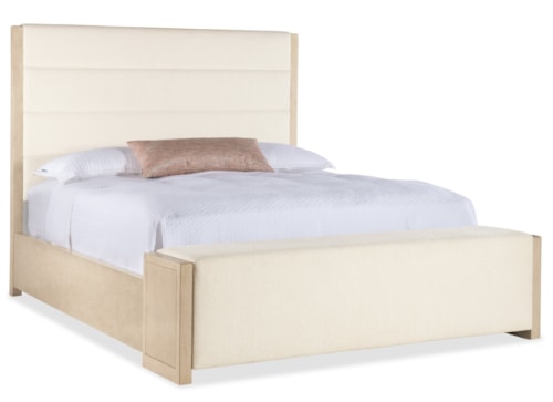 Contemporary Upholstered King Storage Bed