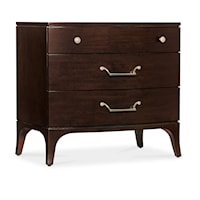 Transitional 3-Drawer Nightstand with Felt-Lined Top Drawer