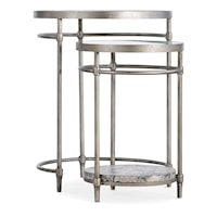 Contemporary Nesting Tables with Glass Tops